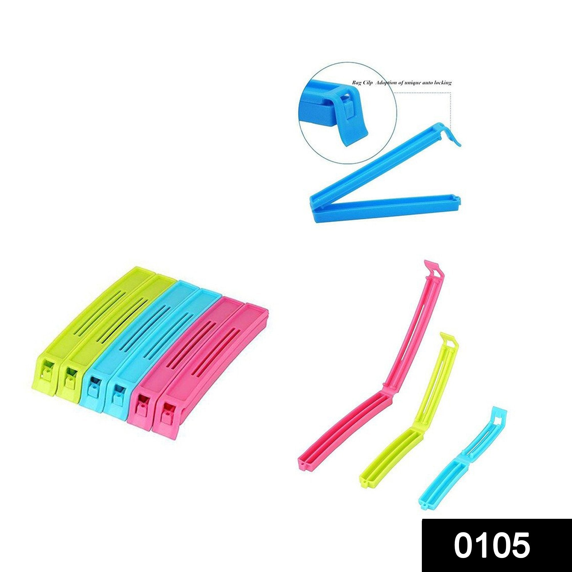 0105 Plastic Snack Bag Clip Sealer Set (18 Pcs, Multicolour) - SkyShopy 0105 Plastic Snack Bag Clip Sealer Set (18 Pcs, Multicolour) - SkyShopy